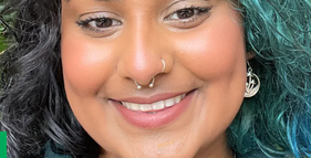 Ria Patel headshot, smiling at camera, Green Party candidate